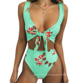 Heißer Verkauf sexy Frauen hohe Taille Monokini Badeanzug gedruckt Blumen Bikini Bademode